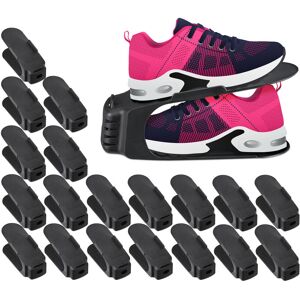 Relaxdays - Shoe Stacker, 20x Set, up to Size 39, Wardrobe & Closet Storage Solution, Organisation System, Plastic, Black Relaxdays - Shoe Stacker, 20x Set, up to Size 39, Wardrobe & Closet Storage Solution, Organisation System, Plastic, Black