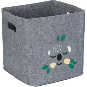 Relaxdays Storage Box for Kids, Koala Design, Toy Basket Made of Felt, Foldable, HxWxD: 33 x 33 x 33 cm, Grey Relaxdays Storage Box for Kids, Koala Design, Toy Basket Made of Felt, Foldable, HxWxD: 33 x 33 x 33 cm, Grey