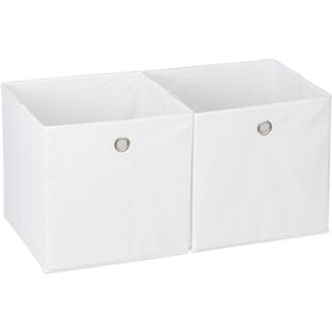 RELAXDAYS 4x Storage Boxes - Foldable, White, 30x30x30cm RELAXDAYS 4x Storage Boxes - Foldable, White, 30x30x30cm