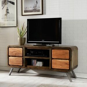 Verty Furniture - Retro Metal & Wood tv Cabinet - Two-Tone Verty Furniture - Retro Metal & Wood tv Cabinet - Two-Tone