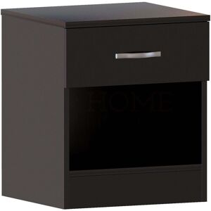 Home Discount - Riano 1 Drawer Bedside Table Cabinet Chest Nightstand Bedroom Furniture, Black Home Discount - Riano 1 Drawer Bedside Table Cabinet Chest Nightstand Bedroom Furniture, Black