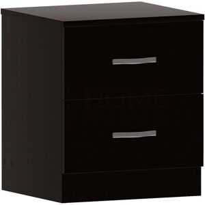 Home Discount - Riano 2 Drawer Bedside Table Cabinet Chest Nightstand Bedroom Furniture, Black Home Discount - Riano 2 Drawer Bedside Table Cabinet Chest Nightstand Bedroom Furniture, Black