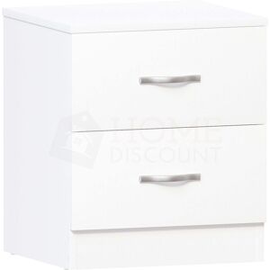 Home Discount - Riano 2 Drawer Bedside Table Cabinet Chest Nightstand Bedroom Furniture, White Home Discount - Riano 2 Drawer Bedside Table Cabinet Chest Nightstand Bedroom Furniture, White