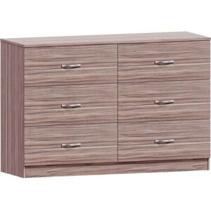 Home Discount - Riano 6 Drawer Wide Chest of Drawers Bedroom Furniture Storage Unit Cabinet, Walnut Home Discount - Riano 6 Drawer Wide Chest of Drawers Bedroom Furniture Storage Unit Cabinet, Walnut