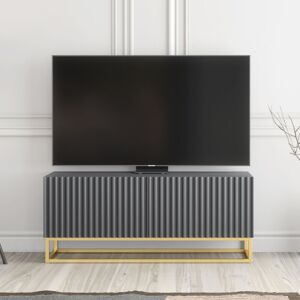 CREATIVE FURNITURE Ripple TV Unit - Dark Grey Fluted Doors - 100cm CREATIVE FURNITURE Ripple TV Unit - Dark Grey Fluted Doors - 100cm