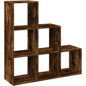 Vidaxl - Room Divider Bookcase 3-Tier Smoked Oak 99x29x99 cm Engineered Wood Vidaxl - Room Divider Bookcase 3-Tier Smoked Oak 99x29x99 cm Engineered Wood