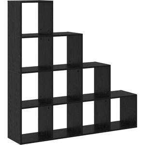 Room Divider Bookcase Black oak 131.5 x 29 x 131.5 cm Vidaxl Room Divider Bookcase Black oak 131.5 x 29 x 131.5 cm Vidaxl