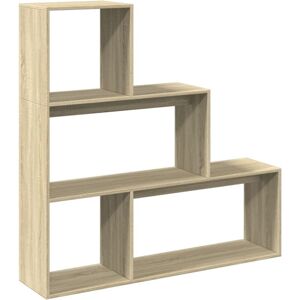 Vidaxl - Room Divider Bookcase 3-Tier Sonoma Oak 123x29x123 cm Engineered Wood Vidaxl - Room Divider Bookcase 3-Tier Sonoma Oak 123x29x123 cm Engineered Wood