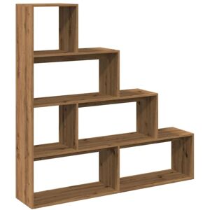 Room Divider Bookcase 4-Tier Artisan Oak 143.5x29x143.5 cm Engineered Wood vidaXL Room Divider Bookcase 4-Tier Artisan Oak 143.5x29x143.5 cm Engineered Wood vidaXL