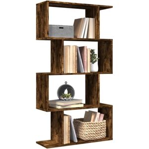 Vidaxl - Room Divider Bookcase 4-Tier Smoked Oak 70x24x129 cm Engineered Wood Vidaxl - Room Divider Bookcase 4-Tier Smoked Oak 70x24x129 cm Engineered Wood