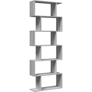 Vidaxl - Room Divider Bookcase 6-Tier Grey Sonoma 70x24x193 cm Engineered Wood Vidaxl - Room Divider Bookcase 6-Tier Grey Sonoma 70x24x193 cm Engineered Wood