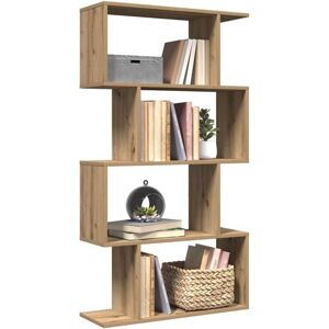 Vidaxl - Room Divider Bookcase 4-Tier Artisan Oak 70x24x129 cm Engineered Wood Vidaxl - Room Divider Bookcase 4-Tier Artisan Oak 70x24x129 cm Engineered Wood