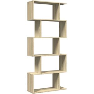 Room Divider Bookcase 5-Tier Sonoma Oak 70x24x161 cm Engineered Wood vidaXL Room Divider Bookcase 5-Tier Sonoma Oak 70x24x161 cm Engineered Wood vidaXL