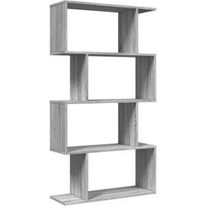 Vidaxl - Room Divider Bookcase 4-Tier Grey Sonoma 70x24x129 cm Engineered Wood Vidaxl - Room Divider Bookcase 4-Tier Grey Sonoma 70x24x129 cm Engineered Wood