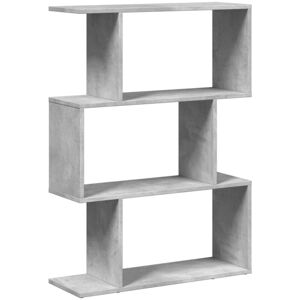 Vidaxl - Room Divider Bookcase 3-Tier Concrete Grey 70x24x97 cm Engineered Wood Vidaxl - Room Divider Bookcase 3-Tier Concrete Grey 70x24x97 cm Engineered Wood