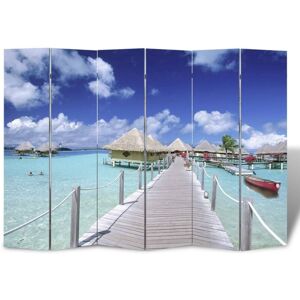 Folding Room Divider 217x170 cm Beach Vidaxl Folding Room Divider 217x170 cm Beach Vidaxl