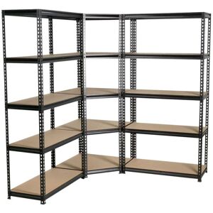 Sealey AP7150COMBO1 Corner Racking Unit with 5 Shelves - Set of 3 Sealey AP7150COMBO1 Corner Racking Unit with 5 Shelves - Set of 3
