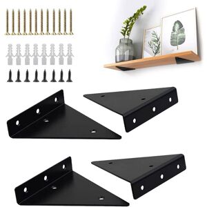 SJQKA Set of 4 Wall Shelves Triangle Brackets Invisible Shelf Bracket Heavy Duty Shelf Bracket Metal Brackets Floating Shelf Brackets for Office and Garden SJQKA Set of 4 Wall Shelves Triangle Brackets Invisible Shelf Bracket Heavy Duty Shelf Bracket Metal Brackets Floating Shelf Brackets for Office and Garden