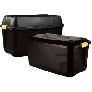 ORIGINAL ORGANICS Set of Heavy Duty Storage Wheeled Boxes - Lockable Waterproof Storage 175L + 145L ORIGINAL ORGANICS Set of Heavy Duty Storage Wheeled Boxes - Lockable Waterproof Storage 175L + 145L