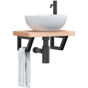 Shelf Brackets for Washbasin 2 pcs Black Trapezium Steel Vidaxl Shelf Brackets for Washbasin 2 pcs Black Trapezium Steel Vidaxl