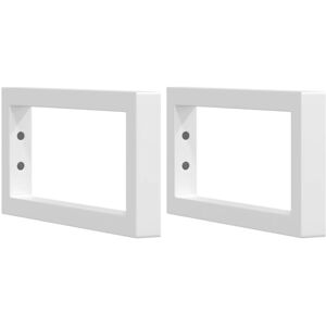 Shelf Brackets for Washbasin 2 pcs White Rectangular Steel Vidaxl Shelf Brackets for Washbasin 2 pcs White Rectangular Steel Vidaxl