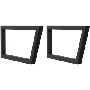 vidaXL Black Steel Trapezium Shelf Brackets - Shelf Support vidaXL Black Steel Trapezium Shelf Brackets - Shelf Support