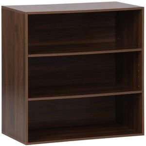 SWEEEK Shelf, library, wood effect storage module 2 shelves, Kompo, Walnut wood, 70x35x70 cm SWEEEK Shelf, library, wood effect storage module 2 shelves, Kompo, Walnut wood, 70x35x70 cm