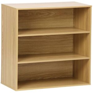 SWEEEK Shelf, library, wood effect storage module 2 shelves, Kompo, Light wood, 70x35x70 cm SWEEEK Shelf, library, wood effect storage module 2 shelves, Kompo, Light wood, 70x35x70 cm