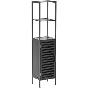BELIANI Shelving Unit OWASSO Bamboo Wood Black BELIANI Shelving Unit OWASSO Bamboo Wood Black