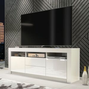 Olivia Furniture - Shine tv Unit 160cm - White with Gloss Doors Olivia Furniture - Shine tv Unit 160cm - White with Gloss Doors