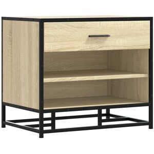 Shoe Bench Sonoma Oak 60x40x53.5 cm Engineered Wood and Metal Vidaxl Shoe Bench Sonoma Oak 60x40x53.5 cm Engineered Wood and Metal Vidaxl