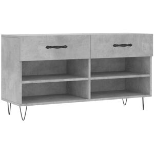 vidaXL Concrete Grey Shoe Bench - Shoe Storage & Rack - Engineered Wood vidaXL Concrete Grey Shoe Bench - Shoe Storage & Rack - Engineered Wood