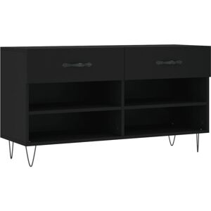 vidaXL Black Shoe Bench - Shoe Storage - Shoe Rack - 102x35x55 cm vidaXL Black Shoe Bench - Shoe Storage - Shoe Rack - 102x35x55 cm