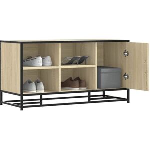 Shoe Bench Sonoma Oak 100x40x53.5 cm Engineered Wood and Metal Vidaxl Shoe Bench Sonoma Oak 100x40x53.5 cm Engineered Wood and Metal Vidaxl