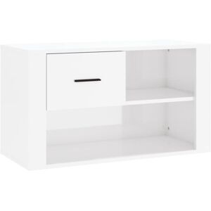 vidaXL White High Gloss Shoe Cabinet - 80x35x45 cm - Shoe Storage Furniture vidaXL White High Gloss Shoe Cabinet - 80x35x45 cm - Shoe Storage Furniture