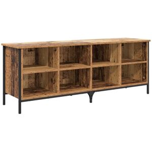 Shoe Cabinet Old Wood 131 x 35 x 50 cm Engineered Wood and Iron vidaXL Shoe Cabinet Old Wood 131 x 35 x 50 cm Engineered Wood and Iron vidaXL