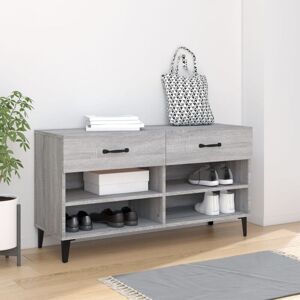 vidaXL Grey Sonoma Shoe Cabinet - Engineered Wood Storage vidaXL Grey Sonoma Shoe Cabinet - Engineered Wood Storage