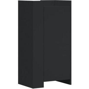 vidaXL Black Shoe Cabinet 52x37.5x100 cm Engineered Wood vidaXL Black Shoe Cabinet 52x37.5x100 cm Engineered Wood