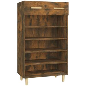 Shoe Cabinet Smoked Oak 60x35x105 cm Engineered Wood vidaXL Shoe Cabinet Smoked Oak 60x35x105 cm Engineered Wood vidaXL