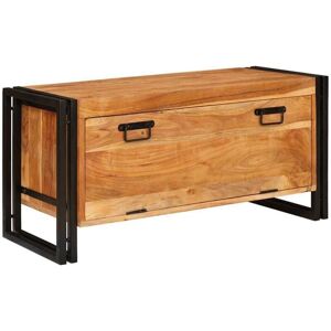 Shoe Cabinet with Shelf Brown 90 x 38 x 45 cm Solid acacia wood vidaXL Shoe Cabinet with Shelf Brown 90 x 38 x 45 cm Solid acacia wood vidaXL