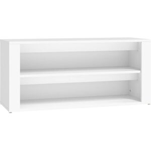 vidaXL White Engineered Wood Shoe Rack - Shoe Storage Cabinet vidaXL White Engineered Wood Shoe Rack - Shoe Storage Cabinet