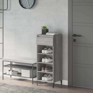 vidaXL Grey Sonoma Shoe Rack - Shoe Storage Cabinet with Shelves vidaXL Grey Sonoma Shoe Rack - Shoe Storage Cabinet with Shelves