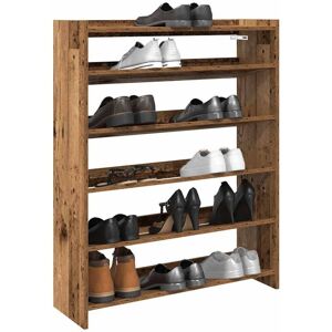 Shoe Rack Old Wood 80x25x100 cm Engineered Wood vidaXL Shoe Rack Old Wood 80x25x100 cm Engineered Wood vidaXL