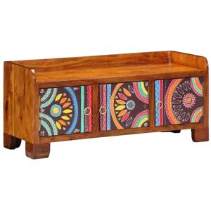 Vidaxl - Shoe Cabinet Multicolour 90 x 35 x 40 cm Solid Acacia wood Vidaxl - Shoe Cabinet Multicolour 90 x 35 x 40 cm Solid Acacia wood