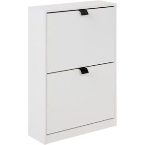 Beliani - Shoe Storage Cabinet 2 Compartments mdf Engineered Wood White Hobart Beliani - Shoe Storage Cabinet 2 Compartments mdf Engineered Wood White Hobart