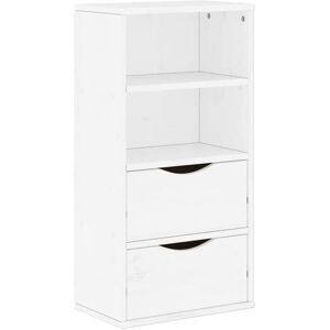 Side Cabinet with Drawers ODDA White 40x24x79 cm Solid Wood Pine vidaXL Side Cabinet with Drawers ODDA White 40x24x79 cm Solid Wood Pine vidaXL
