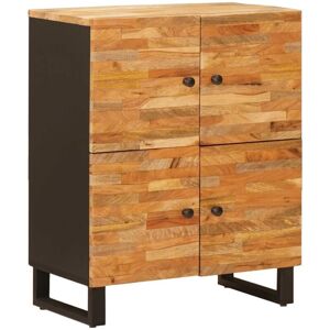 Side Cabinet with Door Brown 60 x 33 x 75 cm Solid Mango Wood vidaXL Side Cabinet with Door Brown 60 x 33 x 75 cm Solid Mango Wood vidaXL