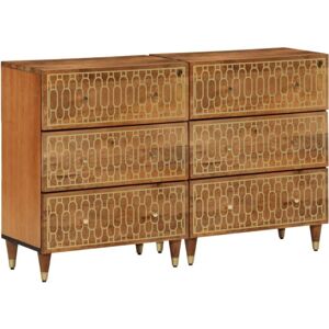 Side Cabinets 2 pcs 60x33x75 cm Solid Wood Mango vidaXL Side Cabinets 2 pcs 60x33x75 cm Solid Wood Mango vidaXL