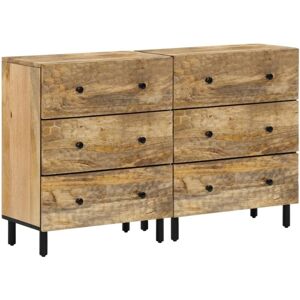 Side Cabinets 2 pcs 60x33x75 cm Solid Wood Mango vidaXL Side Cabinets 2 pcs 60x33x75 cm Solid Wood Mango vidaXL