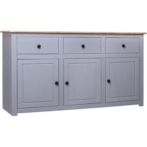 Sideboard Grey 135x40x80 cm Solid Pinewood Panama Range Vidaxl Sideboard Grey 135x40x80 cm Solid Pinewood Panama Range Vidaxl